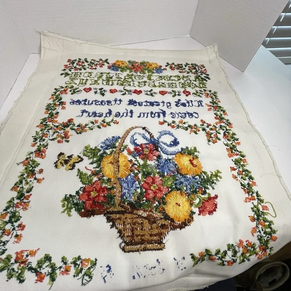 Dimensions Embroidery Cross Stitch 1988 Alphabet Floral Greatest Treasure READ